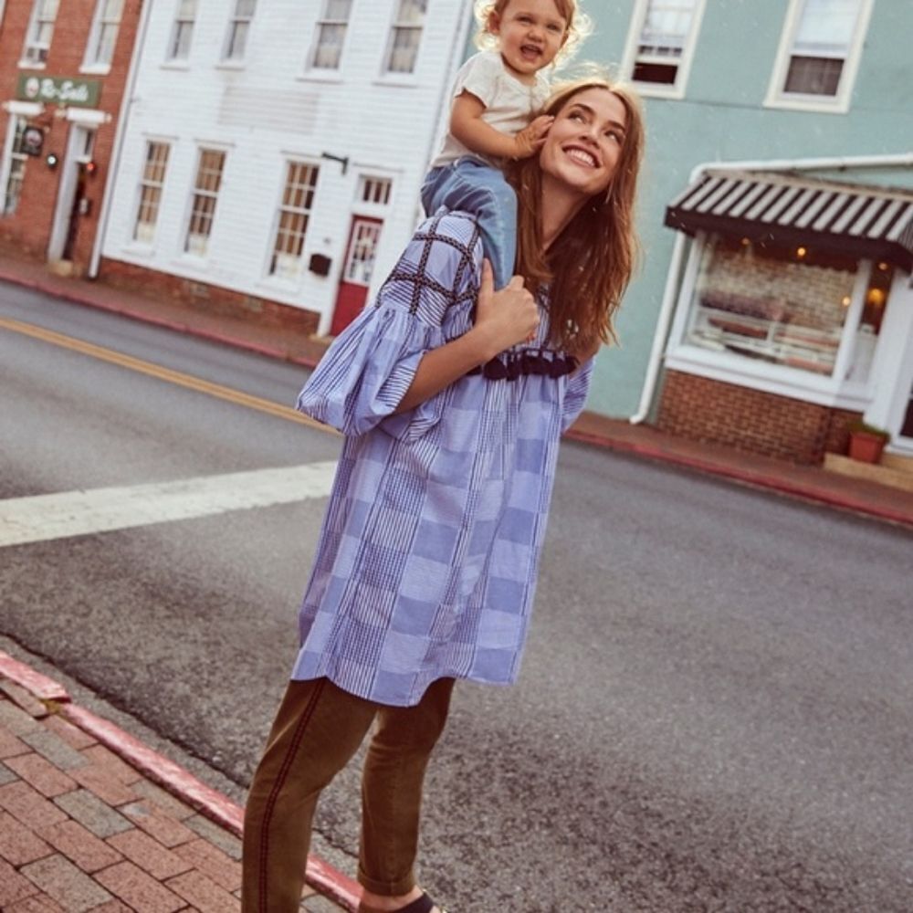 Anthropologie Maeve Tatum Tunic Dress Blue Small - Picture 7 of 11